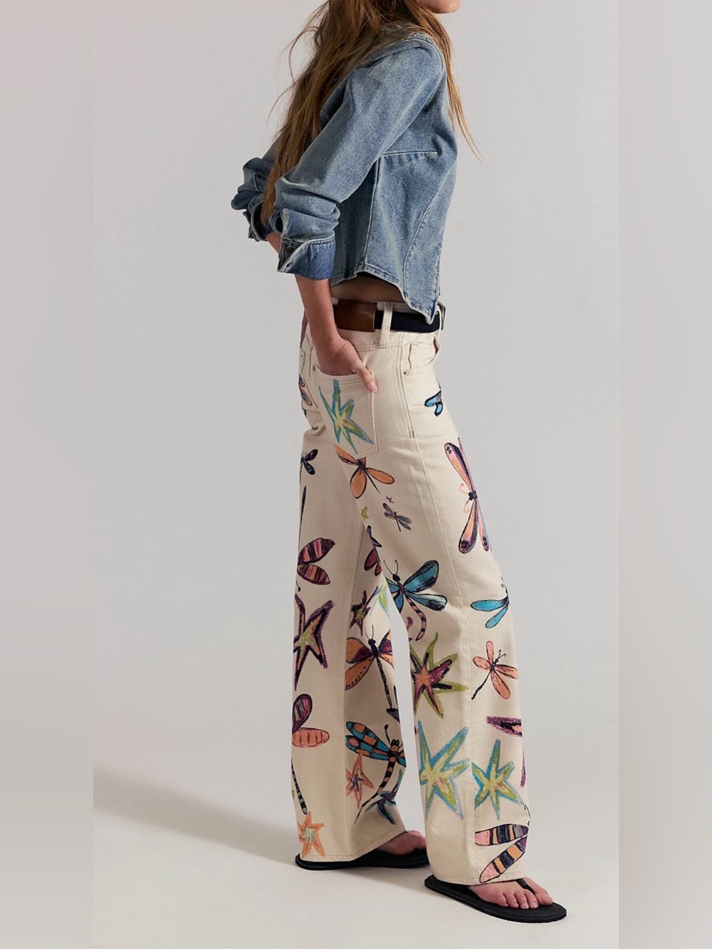 Free People WTF Tennessee Low Rise Illusions Dragonfly Jeans
Size 28 - Picture 3 of 6